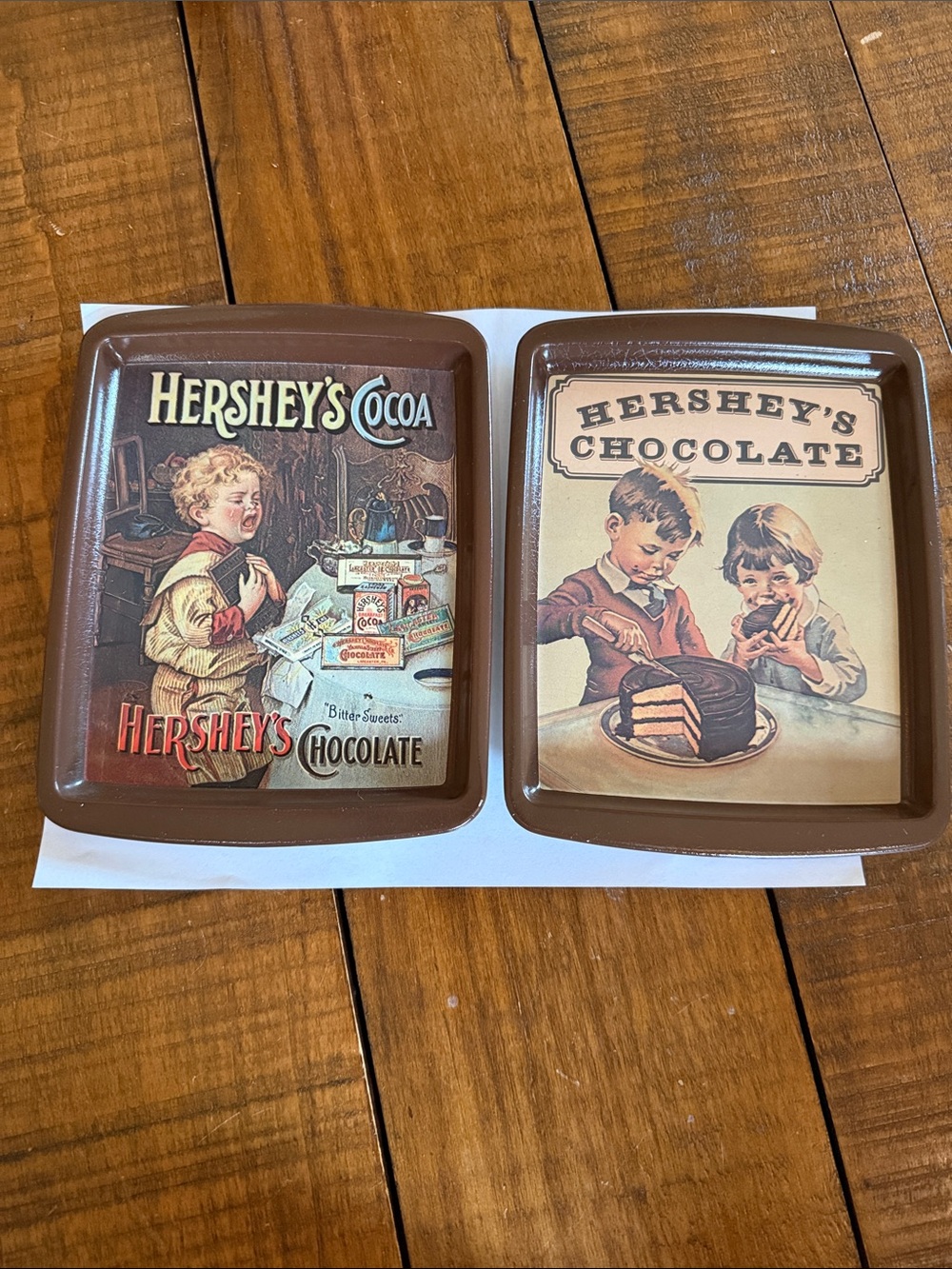Hershey's Vintage Style Metal Trays - Set of 2